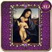 Virgin Mary Lilac 3D Next Launcher-thema 1.3