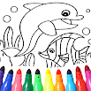Раскраска Дельфин и рыба 14.0.6