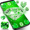Carta da parati dal vivo glitter verde diamante 16.0.0