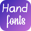 Hand Fonts for FlipFont with Font Resizer 2.1.4