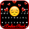 Broken Heart Emoji Keyboard Theme 3.0