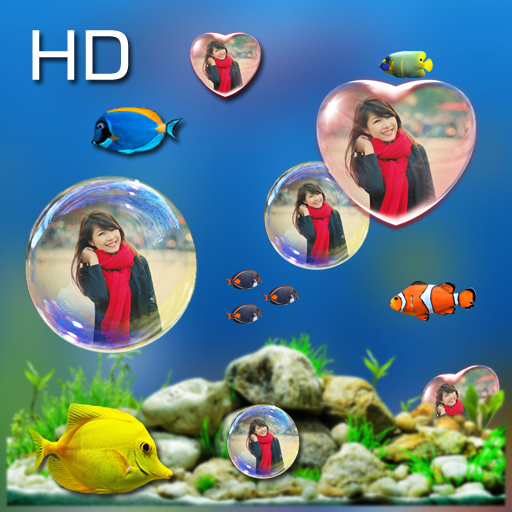 Bubble photo live wallpaper with aquarium 1.6