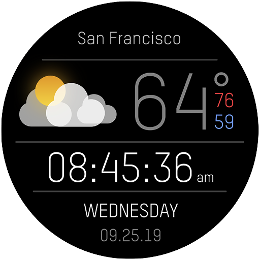 Weather Black Premium Watch Face 1.1.5