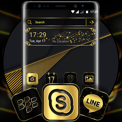 Gold Black Launcher Theme 5.0