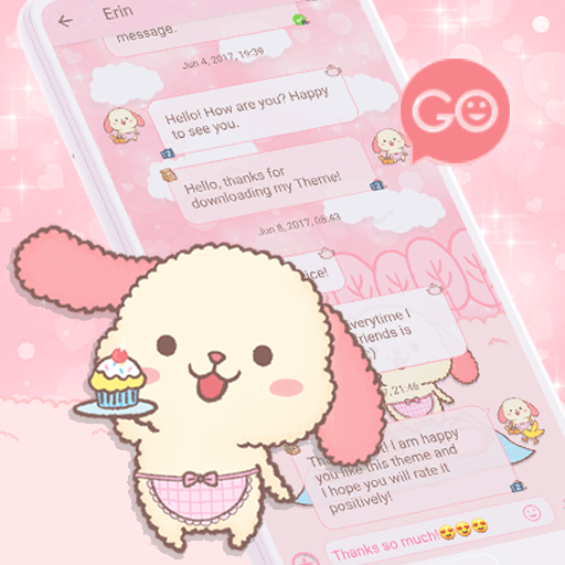 SMS Theme Rabbit Fluffy Pink 450