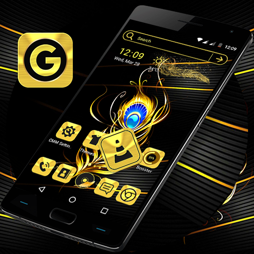 Gold Feather Launcher Theme 5.0